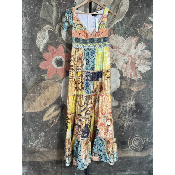 New Anthropologie Rosalinda Patchwork Maxi Dress Size XS $228 - Picture 3 of 5